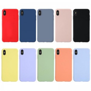 Folyékony szilikon puha mikroszálas telefon tok iPhone Xs-hez